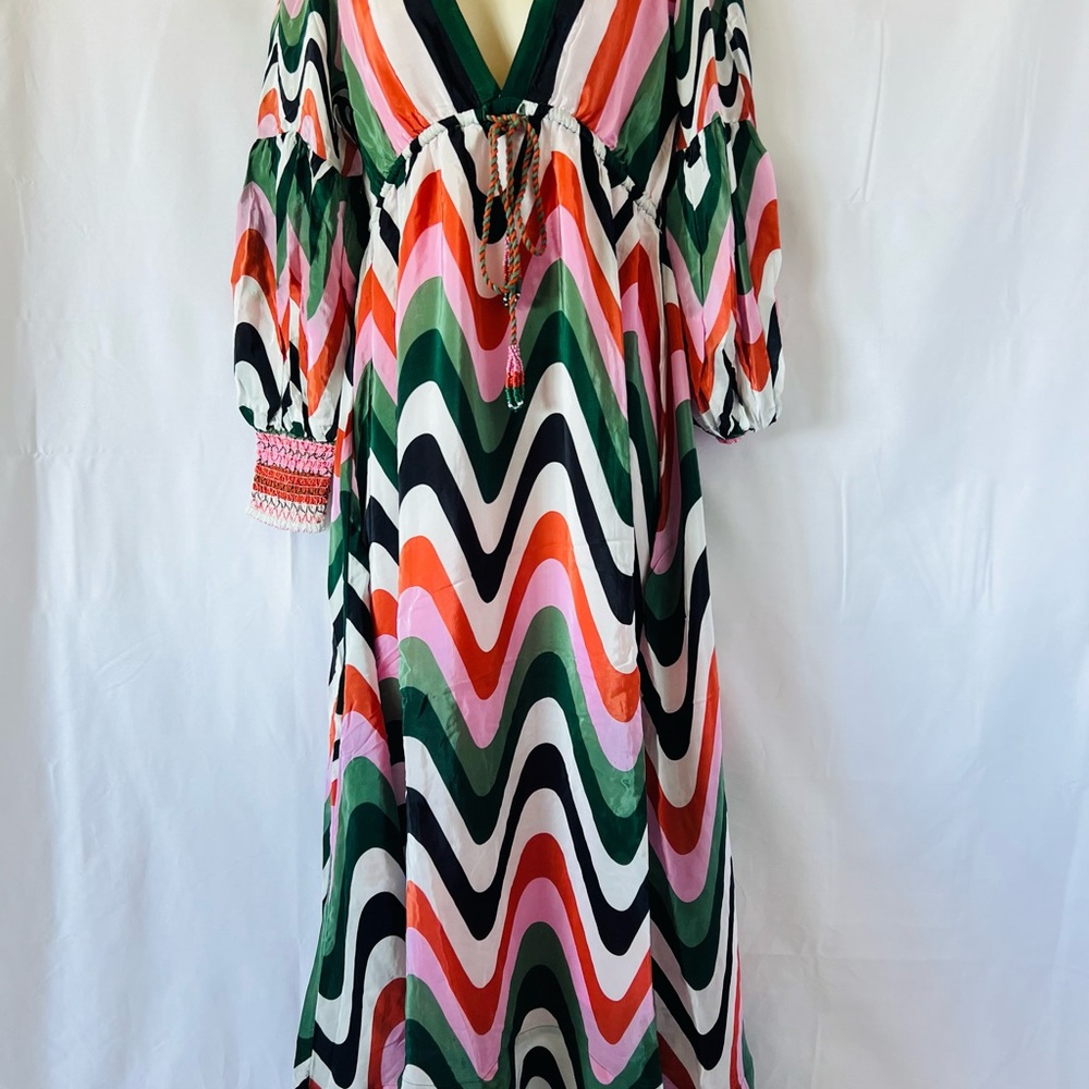 FARM Rio Colorful Wave Pattern Maxi Dress - Picture 3 of 13